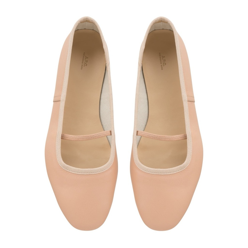 APC Swan Ballet Flats in Beige Rose